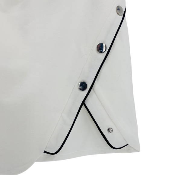 H:ours NEW Revolve Milla Snap Button Side Slit Mini Skirt in Ivory Size XL - Picture 4 of 11